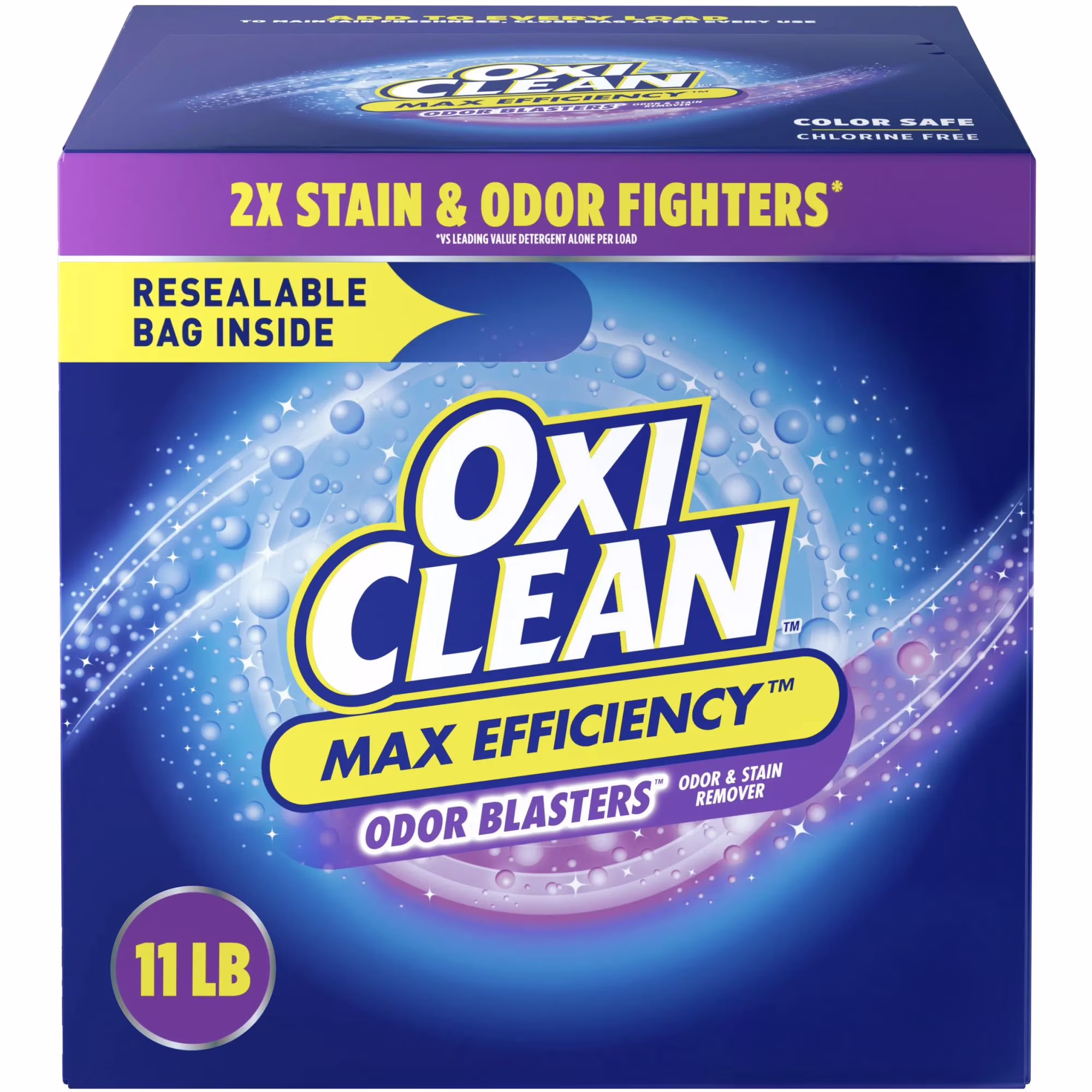 OxiClean Max Efficiency Odor Blasters Laundry Stain Remover Powder, 11 lb.